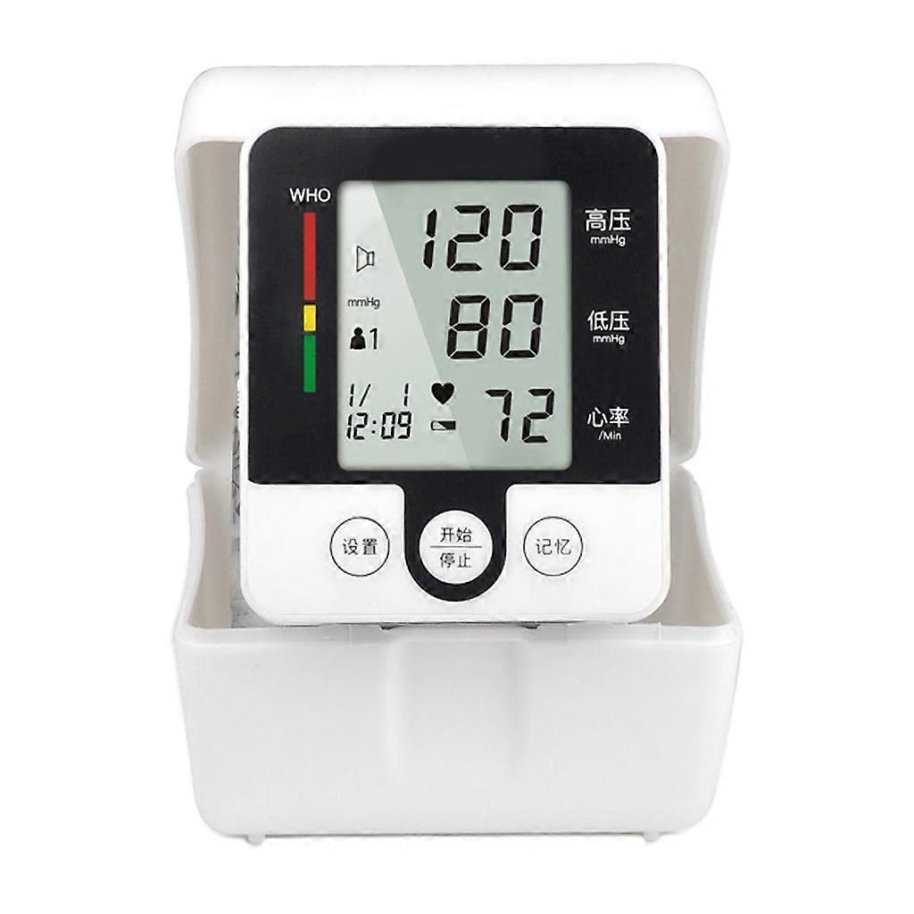 Wrist Blood Pressure Monitor Accurate Automatic Digital b-p Machine with Irregular Heartbeat Detector Large LED Dispaly