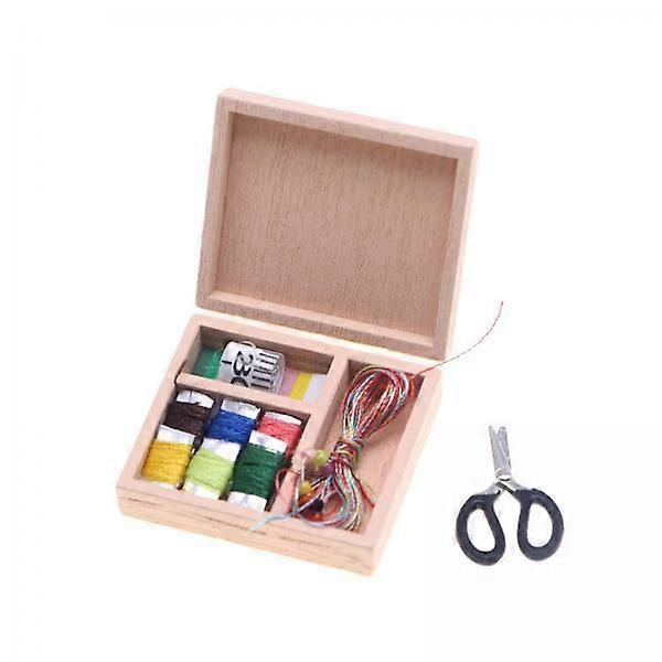 1:12 Scale Dollhouse Sewing Kit with Thimble And Thread for Kids