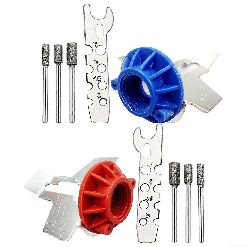 High-Speed Steel Chainsaw Sharpening Tool Set for Electric Mills - Red, Durable, Precision Grinding, Compatible with Most Chainsaws