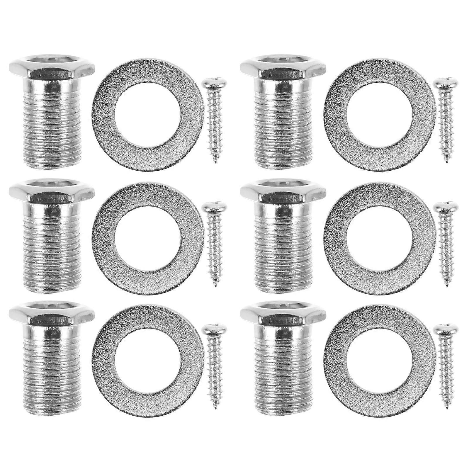 6 Pack Guitar Tuner Nuts, Washers & Screws for Acoustic Guitars – Durable, Easy Installation, Stable & Stylish Replacement Hardware