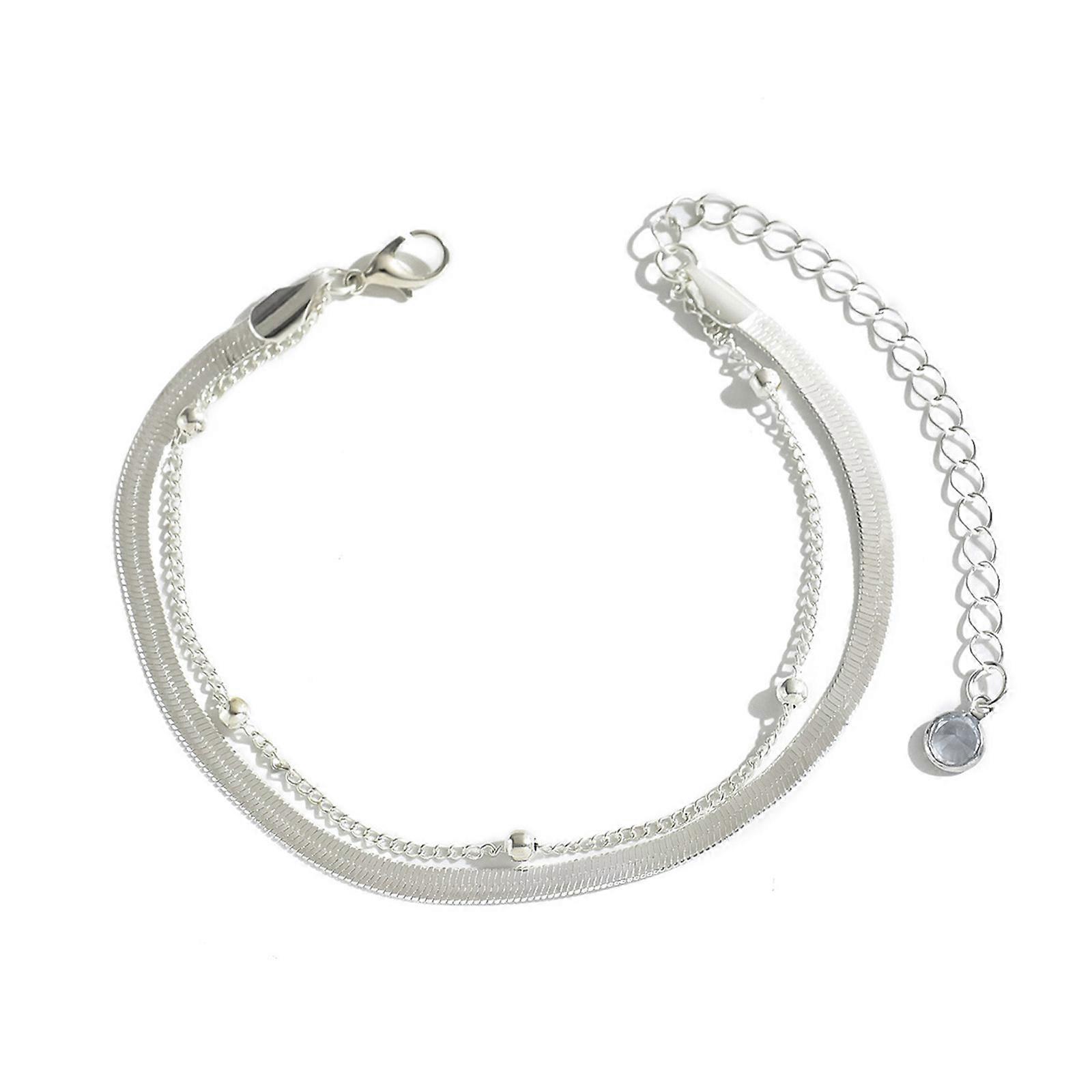 Multipurpose Double Layer Women’s Anklet Alloy With Detachable Bohemian Tassels and Metallic Butterfly Accent Wear Multicolor