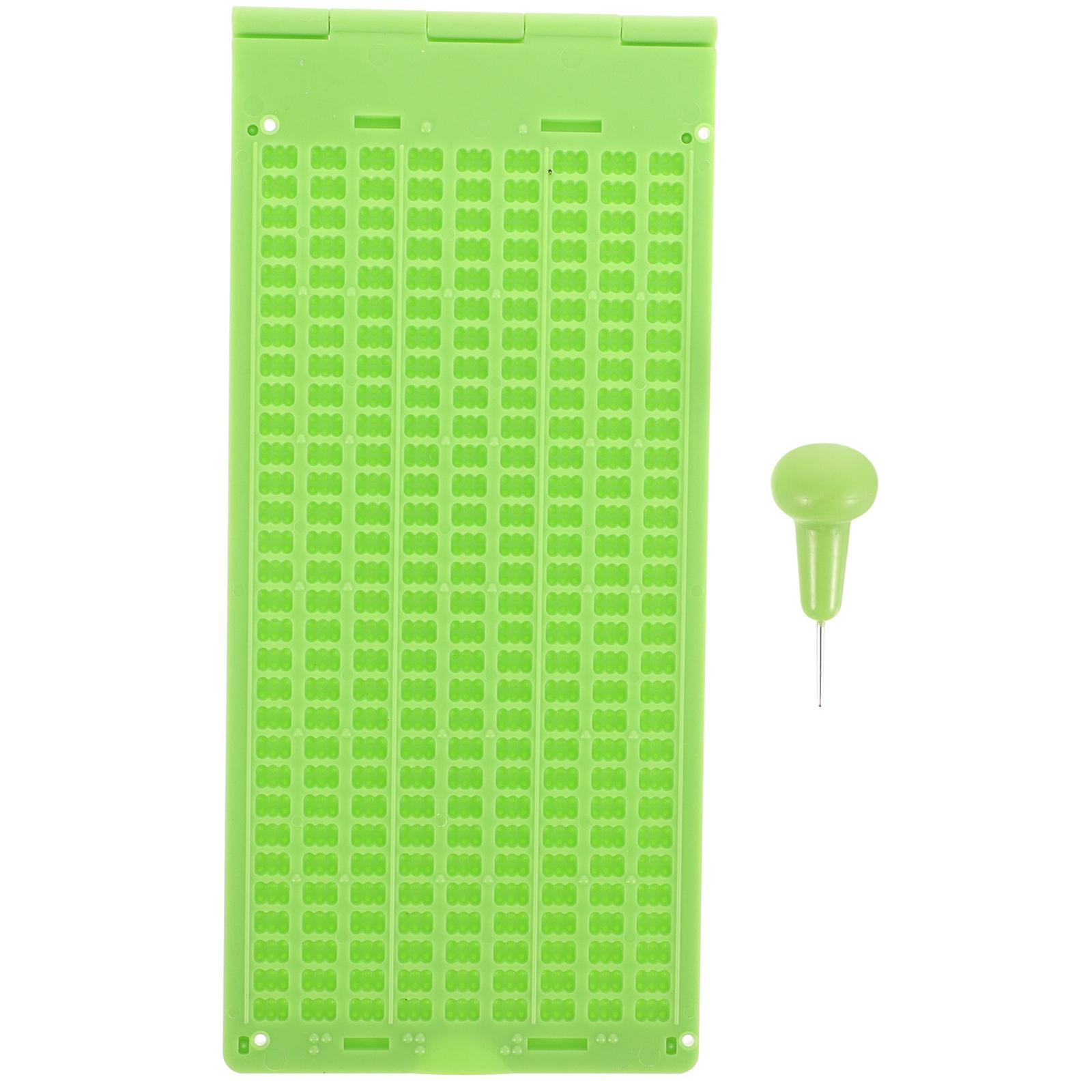 Plastic Braille Writing Board for Blind, Convenient Outdoor Use, Sturdy Construction