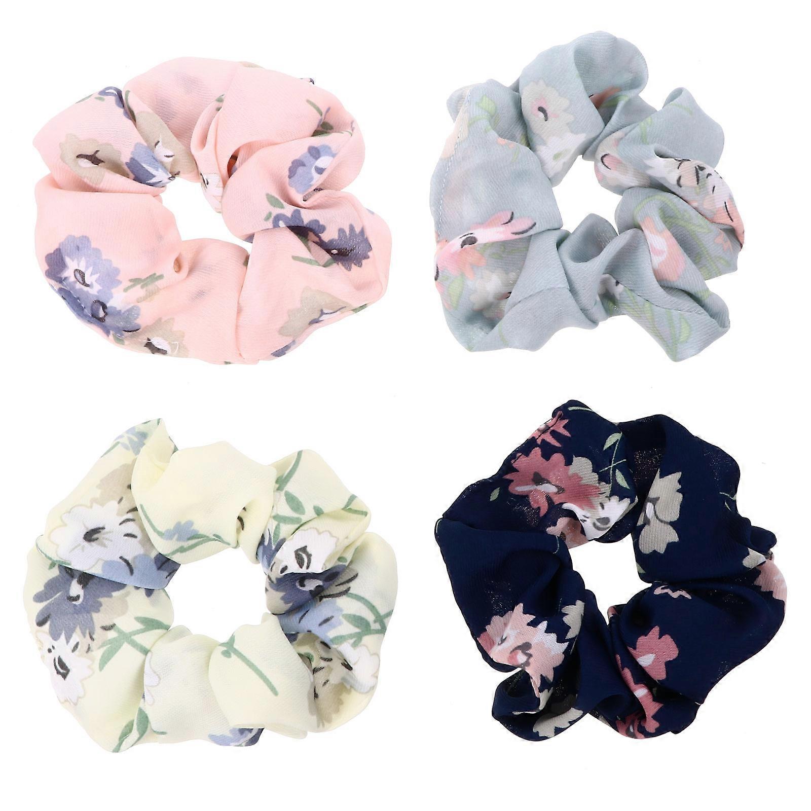 It sounds like you're describing a product listing for **floral hair scrunchies**. Here's a polished and professional version of that product title