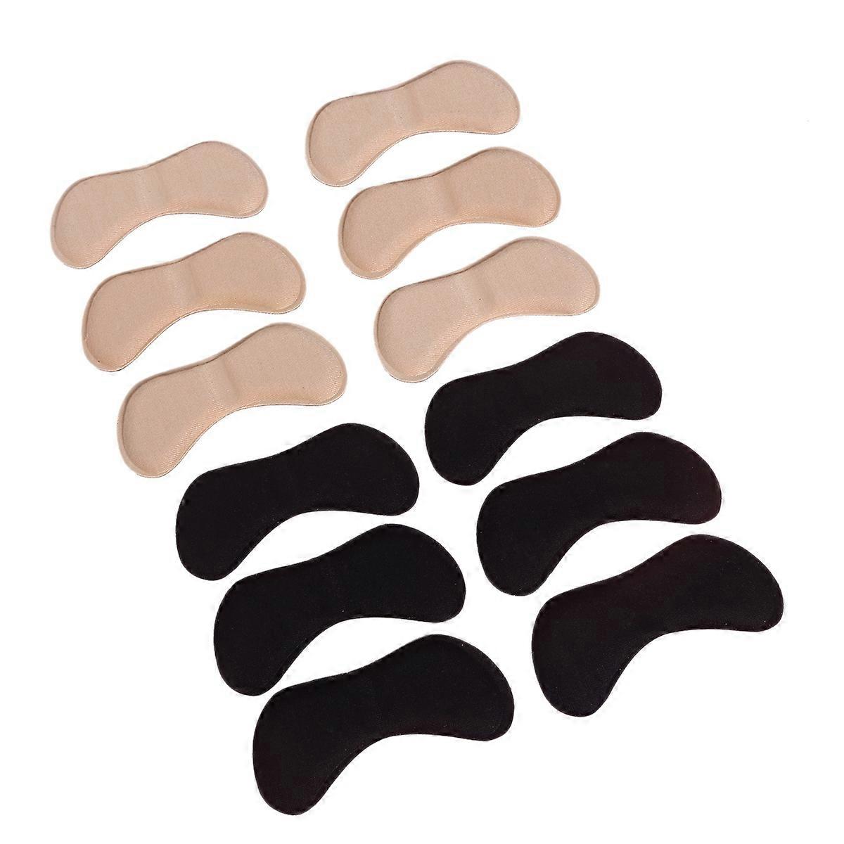 Heel Pads Self Adhesive Heel Grips Liners Shaped Sponge Back Heel Cushion for High Heels Walking 6 Pairs