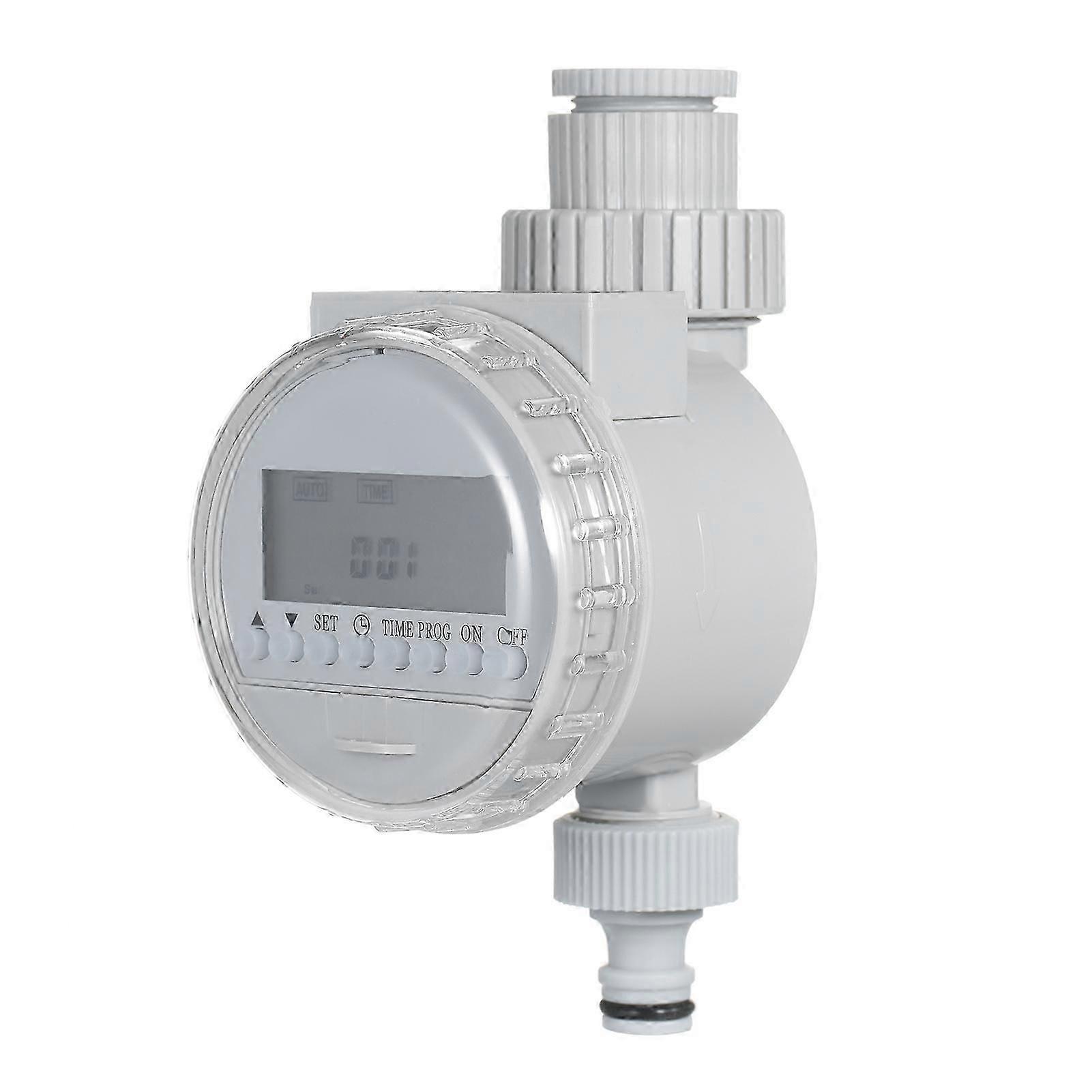 Solar Powered Water Irrigation Timer Electronic Programmable Automatic Watering Controller Hose Faucet Timer with LCD Display for Garden Lawn