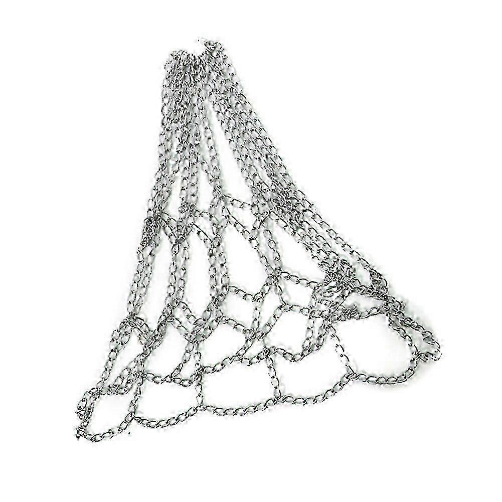 Sport Iron Chain Basketball Net Outdoor 12 Standard Heavy Duty Basketball Goal Replacement Net,Silv