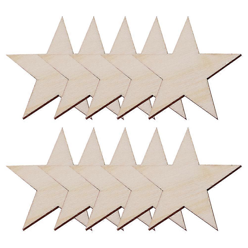 Handmade Wood Stars Mini Wood Stars For Various Events And Occasions Beige 100Set