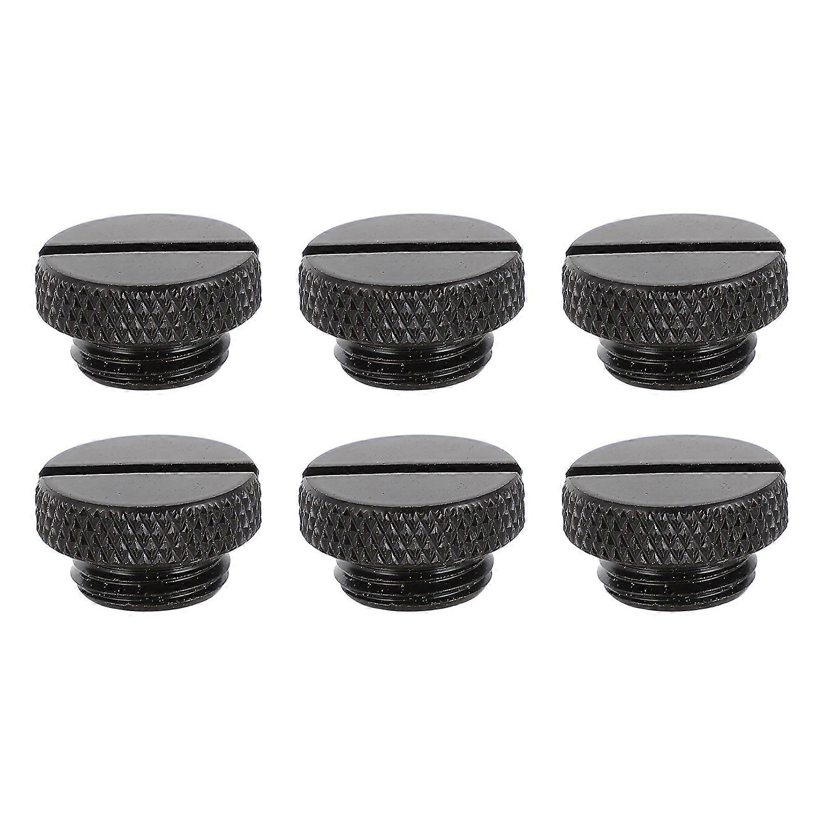 6PCS Liquid Cooling Stop Plugs with Ring for Leak Prevention Water Stop End Fittings for Cooling Systems