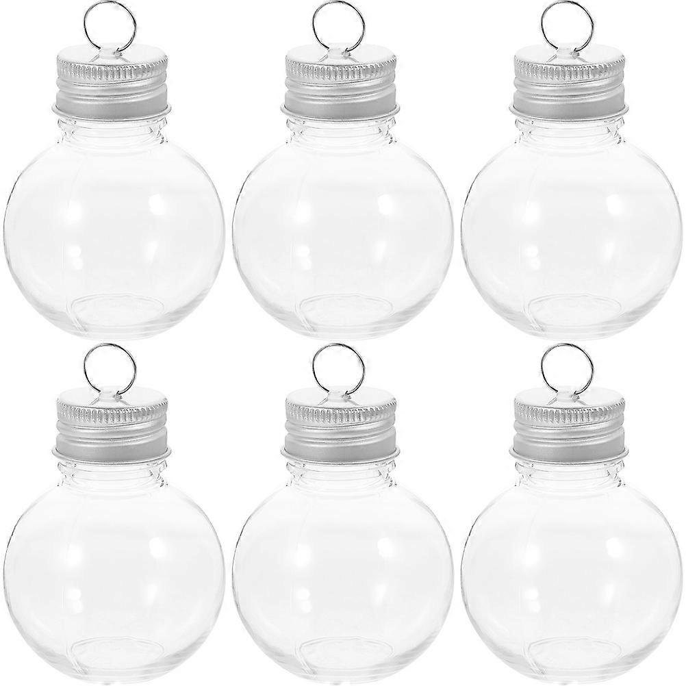 塑料奶瓶方便透明圆球形便携式防漏防溢存储 6 件