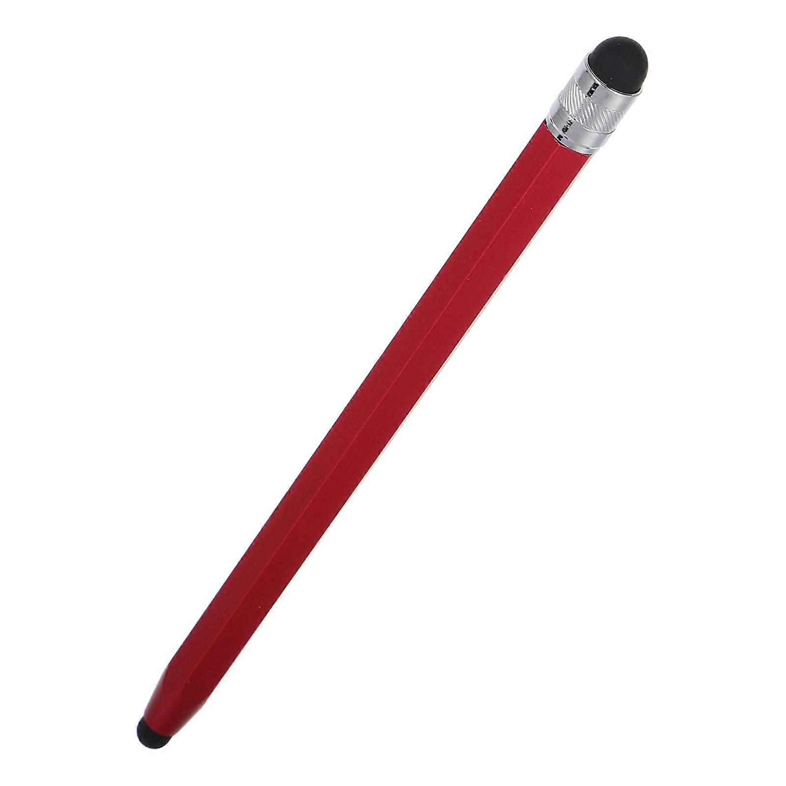 Universal Stylus Pen For Touchscreen Devices Capacitive Touch High Sensitivity Copper Material Hexagonal Shape Red 1Pcs
