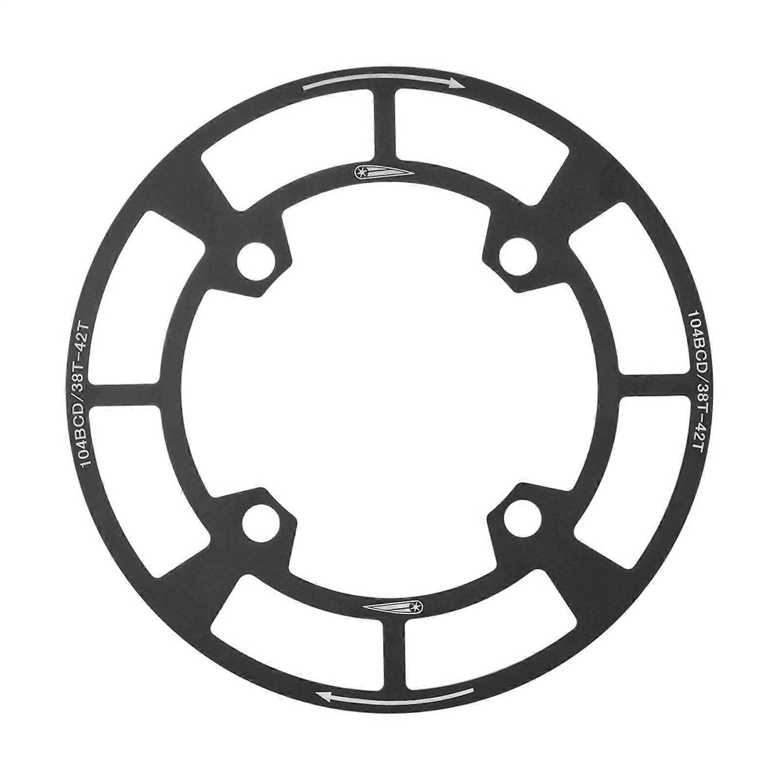 Bicycle Chain Protector Aluminium Alloy Sprocket Cover Lightweight 38T to 42T Punched Design for Commuting and Travel