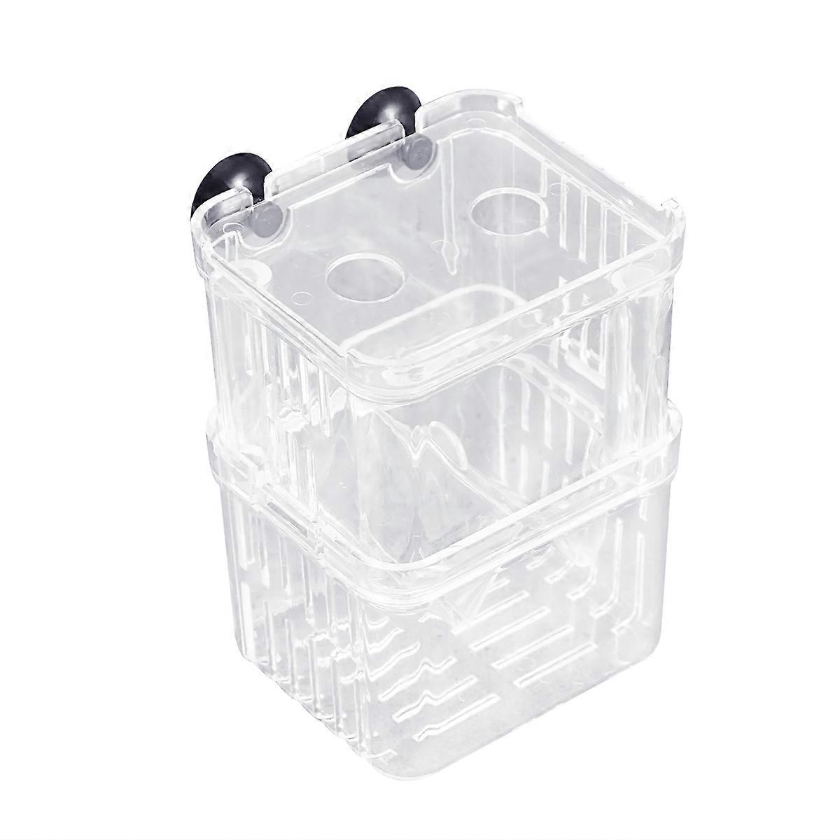 Fish Tank Hatchery Incubator Aquarium Fish Breeding Isolation Box Transparent 7.00X10.00X13.00CM Prevent Adult Fish Attack 1Pack