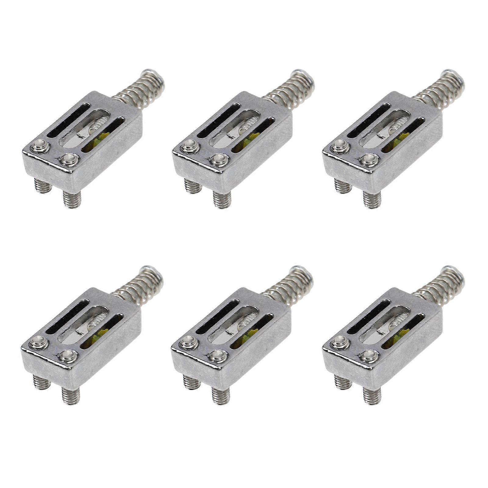 Zinc Alloy Guitar Bridge Saddles Compact Easy to Install Guitarists Maintenance 6Pcs