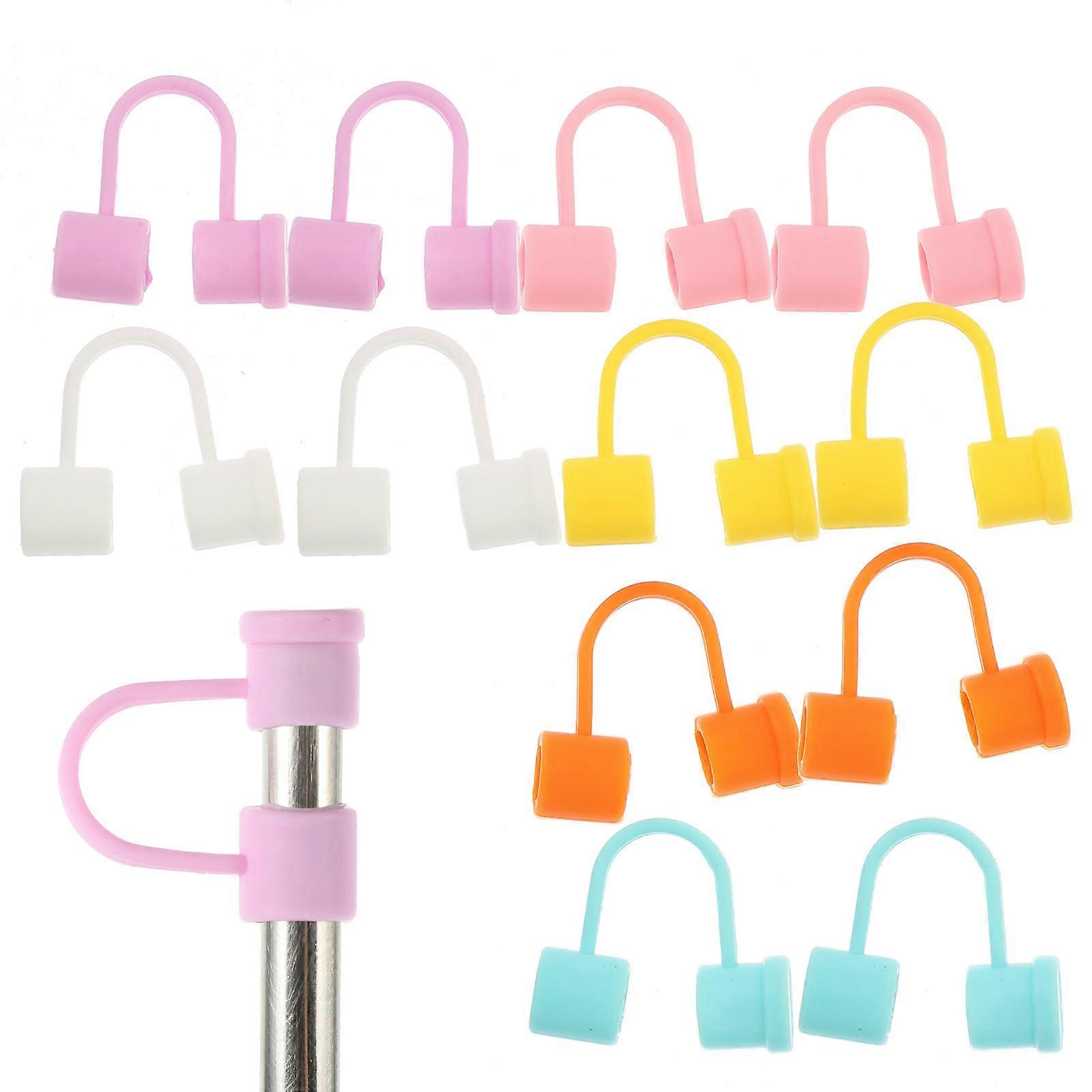 12pcs Silicone Straw Tip Covers   Reusable Protective Caps with Smooth Comfortable Surface for Daily Use