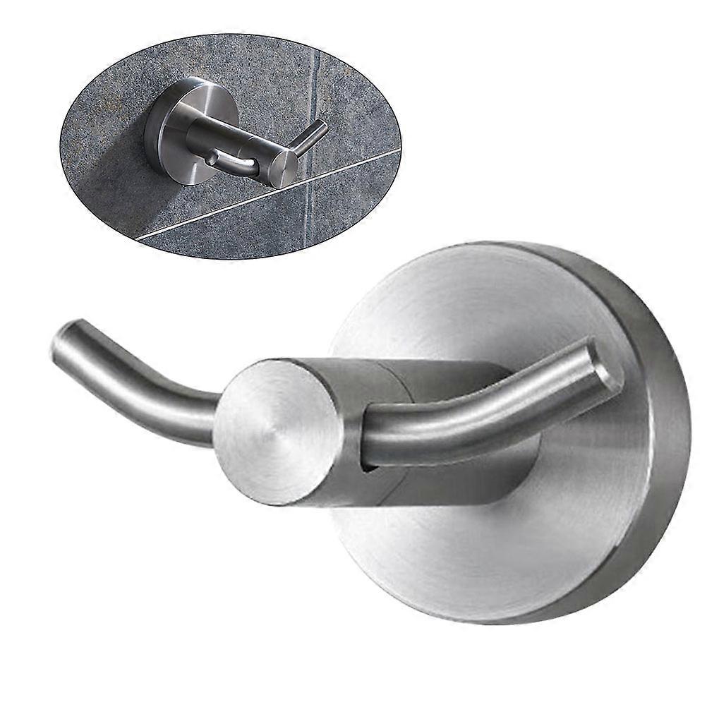 Appendiabiti da parete ganci per appendere accappatoi SUS304 acciaio inossidabile argento 8.00X7.00X5.00CM asciugamano appeso 2 pezzi