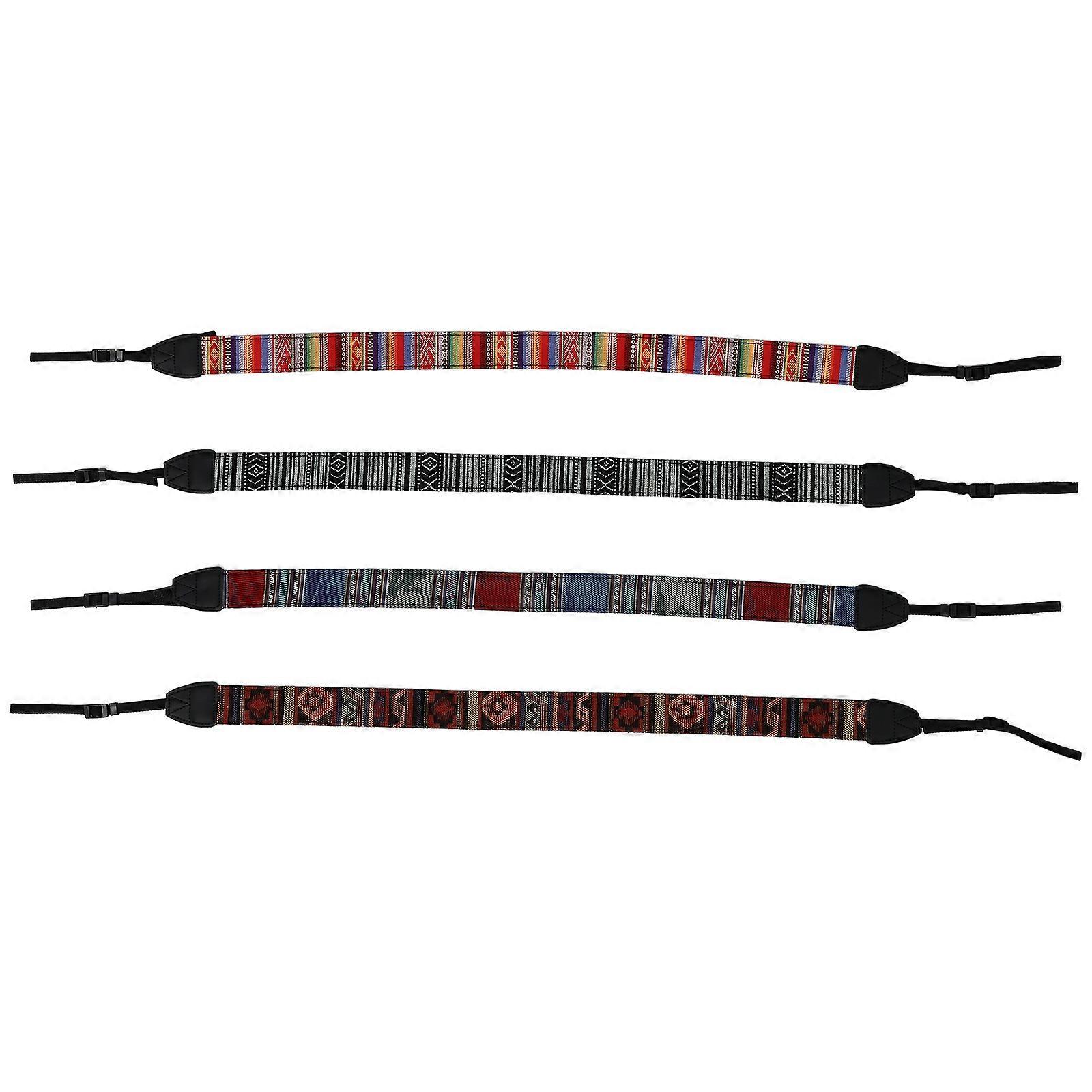 Vintage Camera Neck Strap Set – Durable DSLR Shoulder Belt for Travel with Comfortable, Flexible Carrying Design (4pcs)