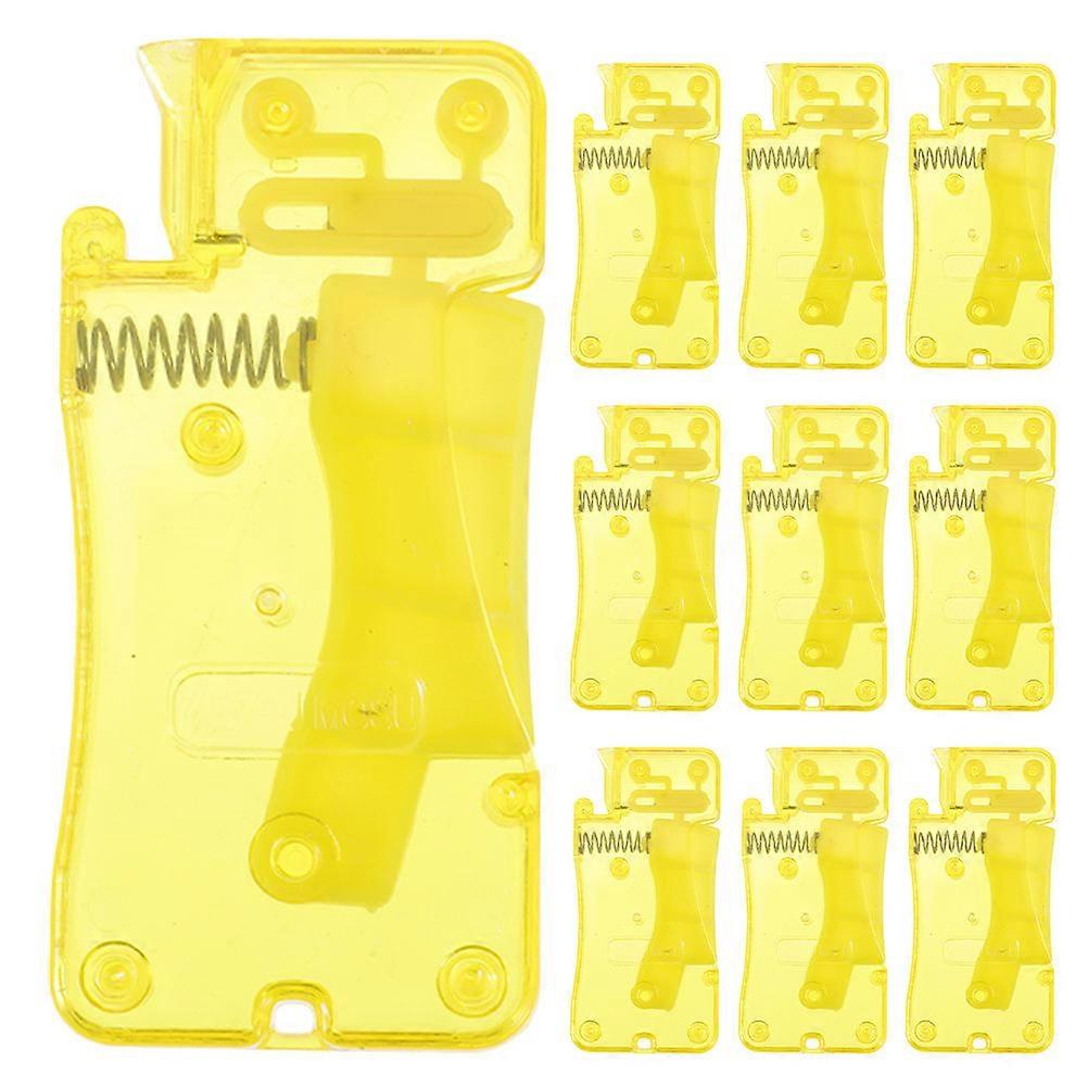 Yellow Needle Threader Device for Sewing 10Pcs Durable Threading Tool