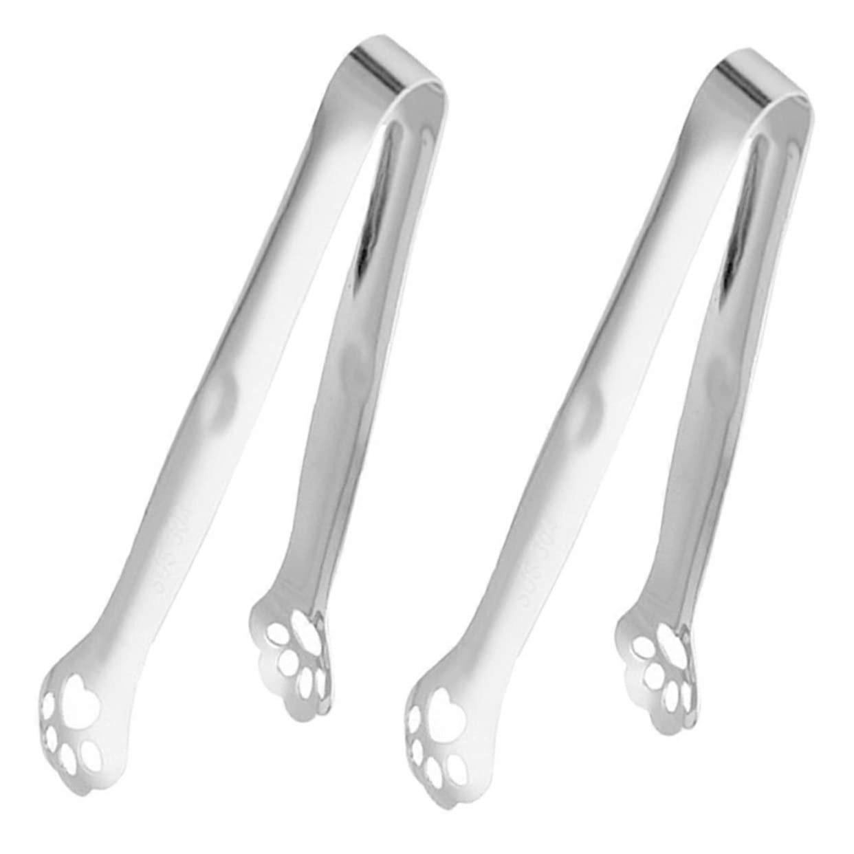 2 pieces Cat paws Food tongs Practical bread tongs for buffets and grills and nonslip clips for desserts and snacks