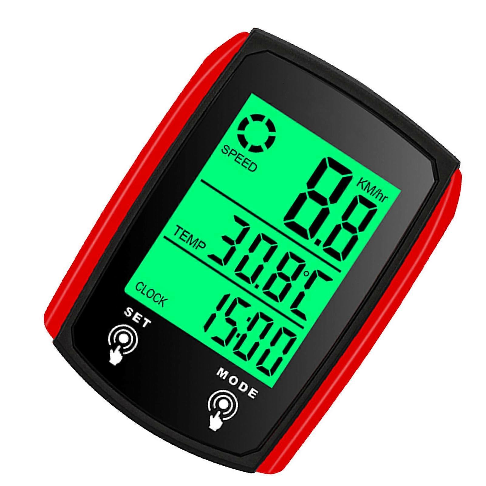 Wired Bike Computer LED Digital Bicycle Speedometer Odometer Touchscreen Cycle Computer Waterproof with Backlight for Mountain Road Bike