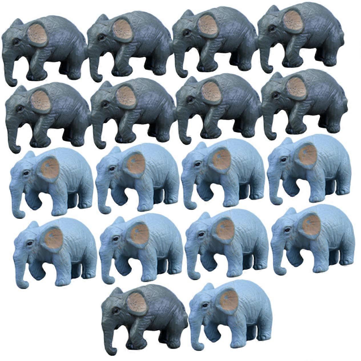 Elephant Figurines Set of 54 PVC Mini Ornaments for Home Decor and Nursery Display
