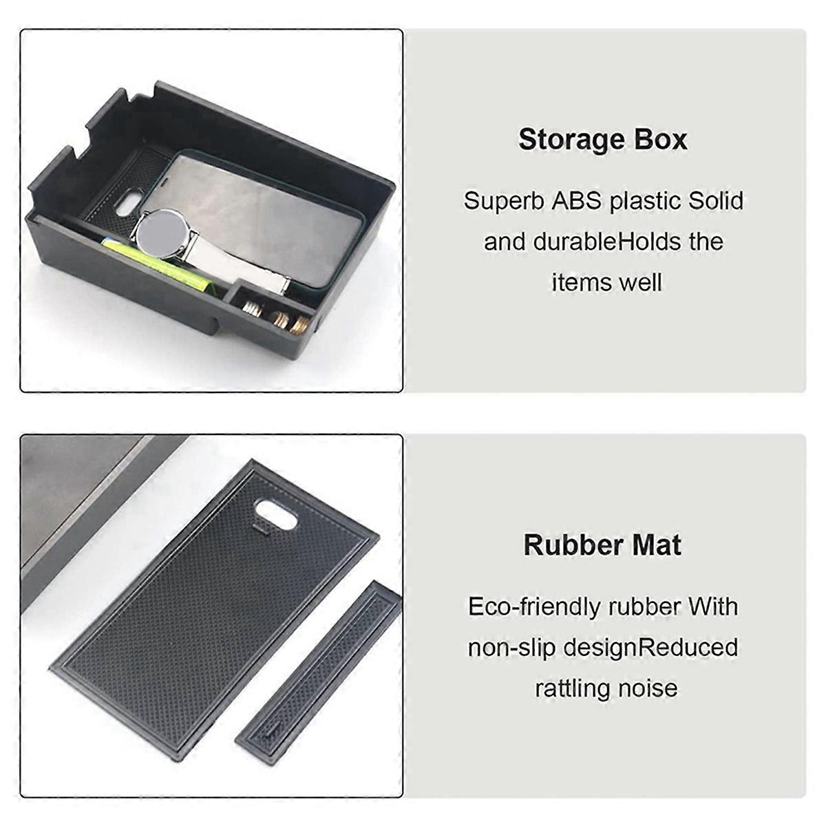 For 2022 Centre Console Armrest Organiser Storage Box