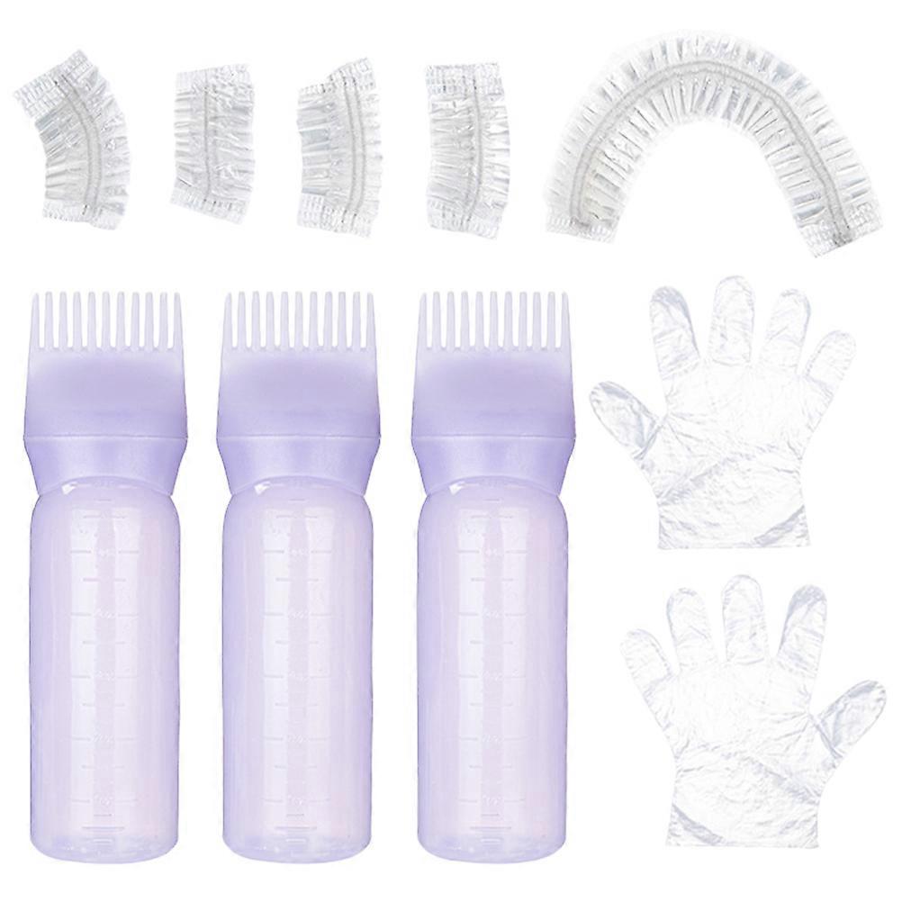 Hair Dye Kit with Root Comb Applicator Bottle Durable Coloring Tools for Even Application Professional Hairdressing Experience Includes Gloves