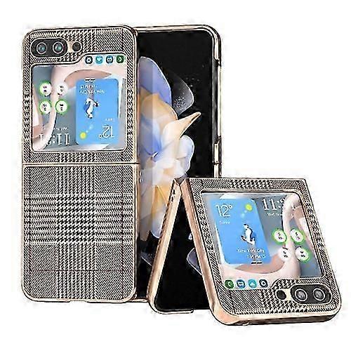 For Samsung Galaxy Z Flip5 Nano Plating Glitter PU Mobile Phone Case