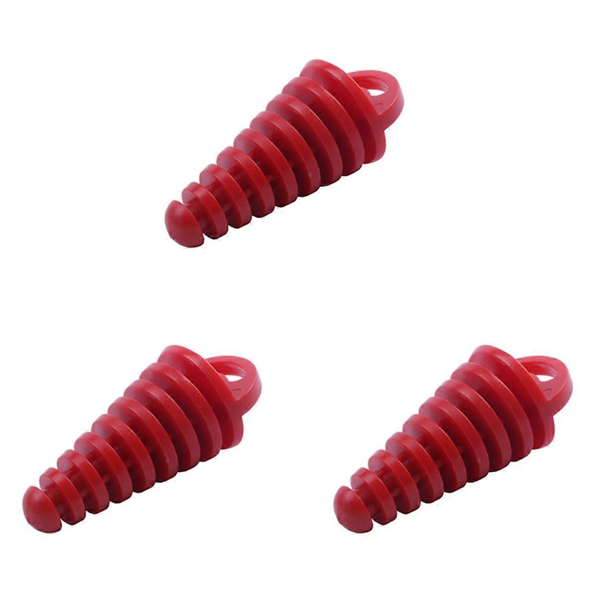 Muffler Pipe Exhaust Plug for Motorcycle 2 4 Stroke, Red