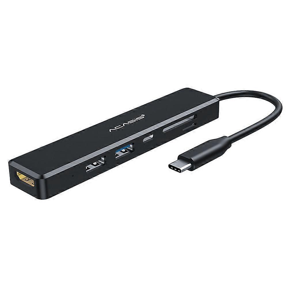 ACASIS CM069 6 in 1 Type C to USB 2.0 HDMI Hub Dock USB-C Type A 3.0 Splitter TF/SD Card Reader Support PD 60W Charging