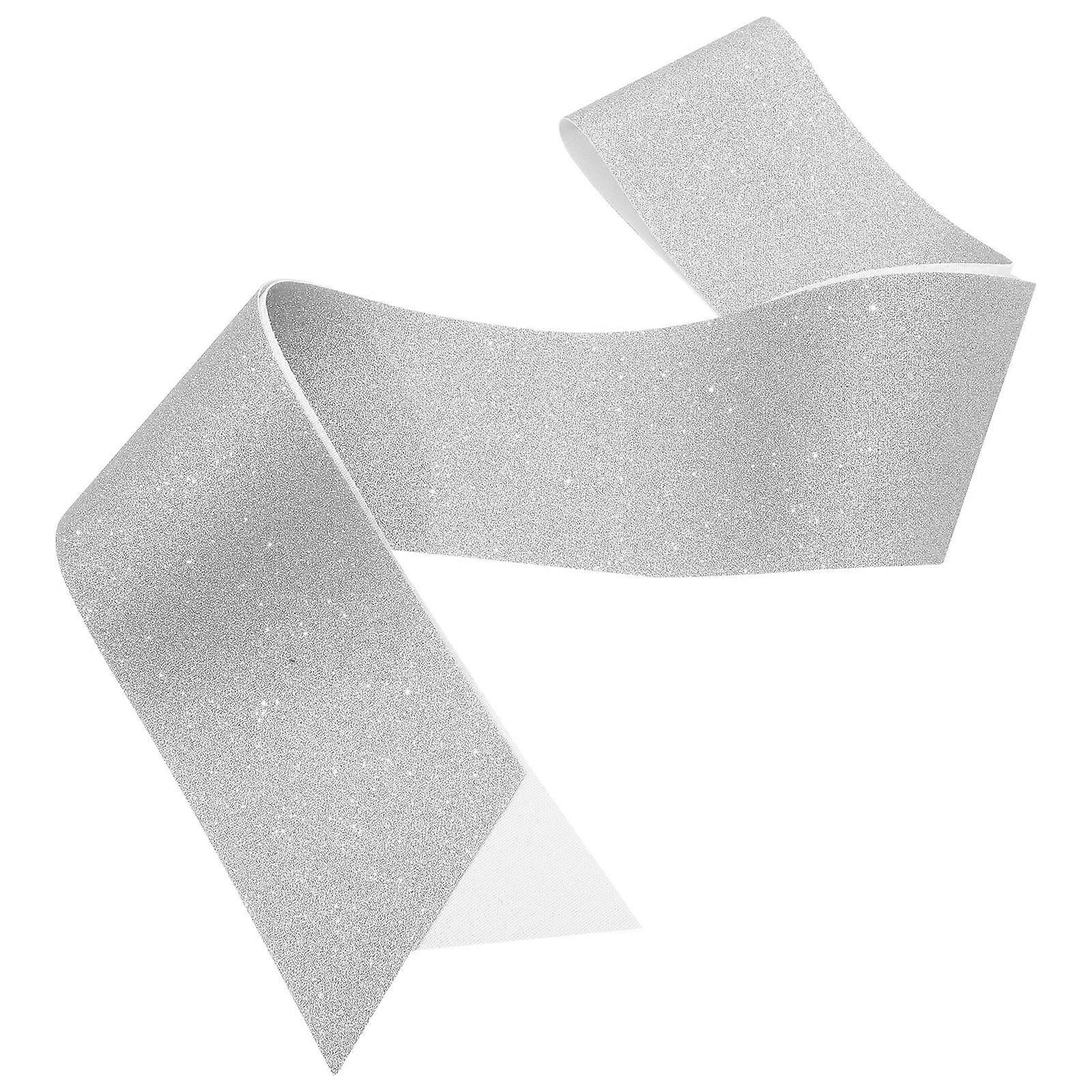 Enterrement de vie de jeune fille ceinture en tissu d’argent pour mariage Accessoires de fête de graduation 1Set