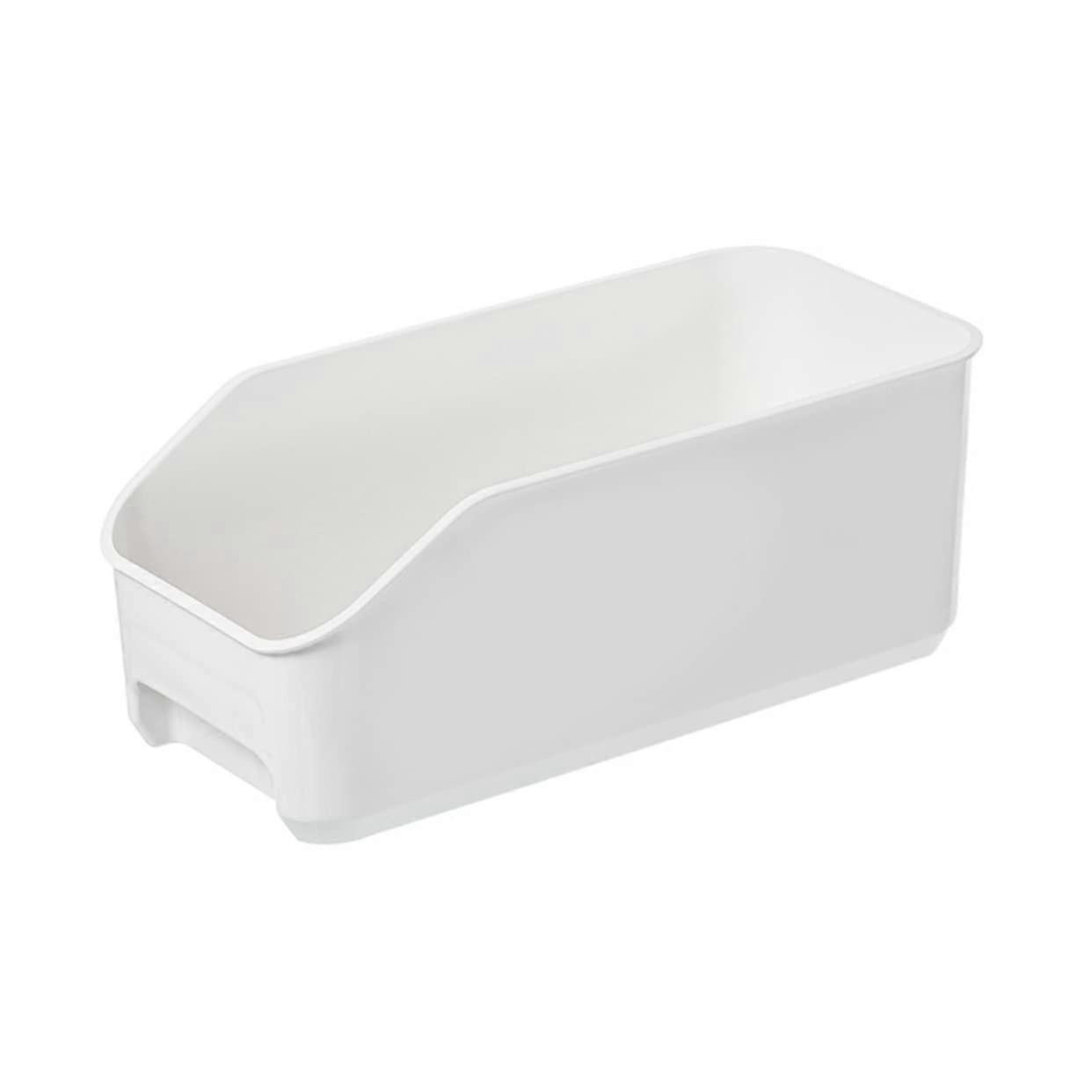 Desktop Storage Box White Plastic Organizer for Snacks, Cosmetics, and Household Items, Ideal for Small Spaces and Tables
