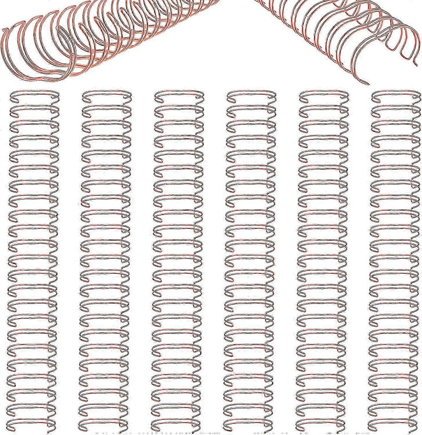 6 Pieces Double Loop Wire Binding Spines with 1 Inch Diameter and 23 Holes for Document Notebook Making Ideal for Teacher and Student Use