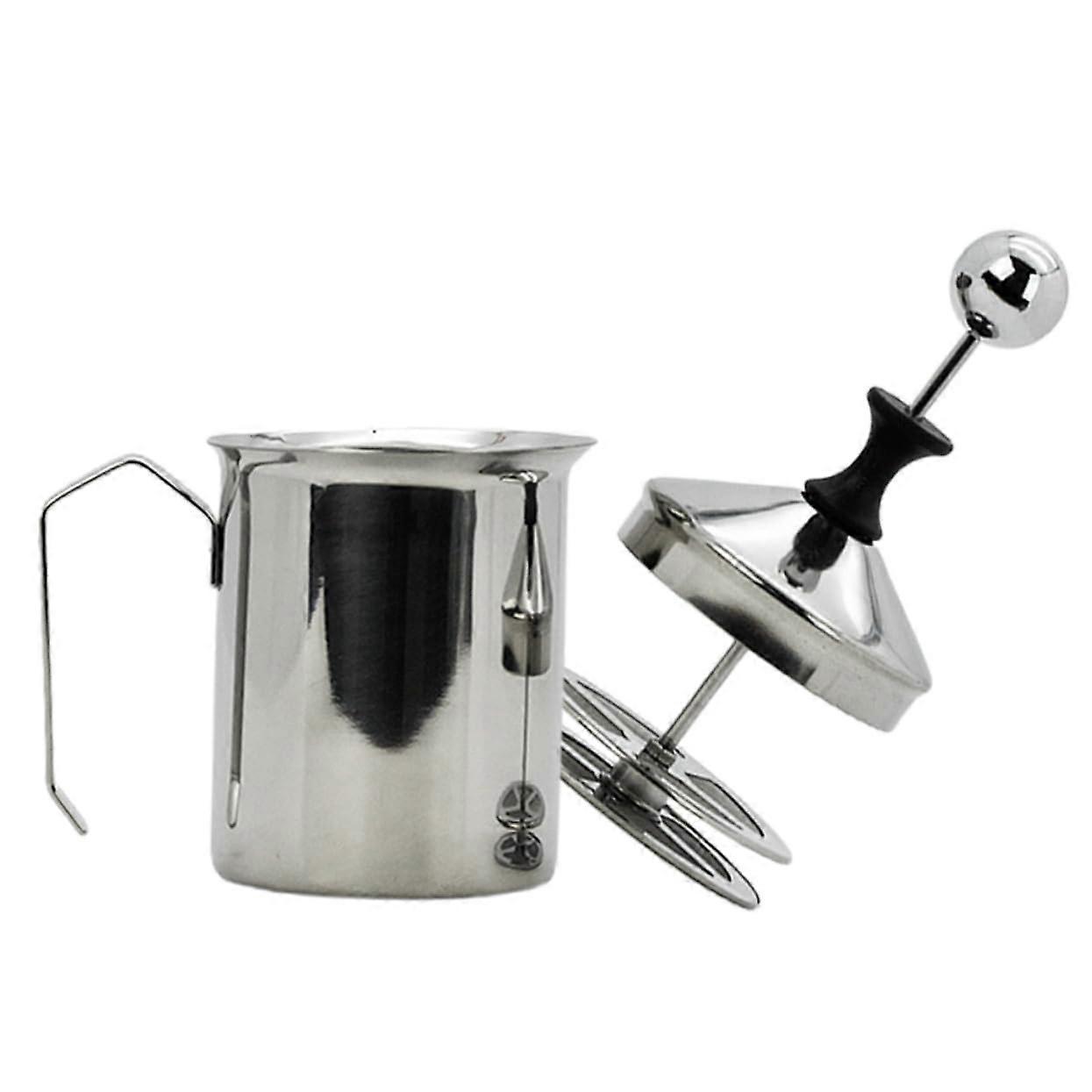 Manual Milk Frother Milk Frothing Tool for Latte and Hot Drinks for Home Kitchen Restaurant and Office RustResistant