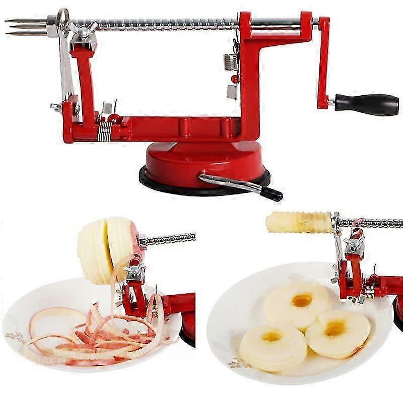 3 In 1 Fruit Peeler Machine Hand Crank Fruit Slicer Corer Apple Skin Cutter Peeling Tool Sharp Fruit Peel Remover Kitchen Gadget