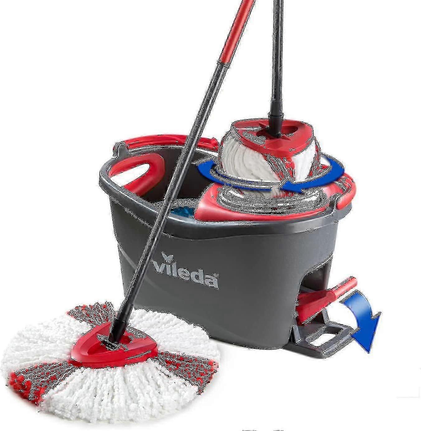 2pcs;red 1/3/4/6 Pieces Compatible With Vileda/o-cedar Microfiber Mop Accessories, Swivel Mop For Floor Cleaning