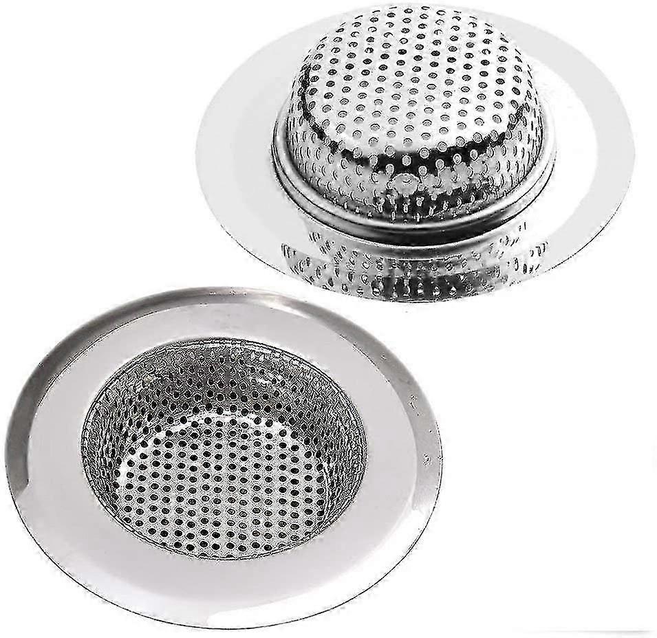 Twin Pack Sink Strainers - Fine Mesh Drain Screens for Kitchen & Bathroom