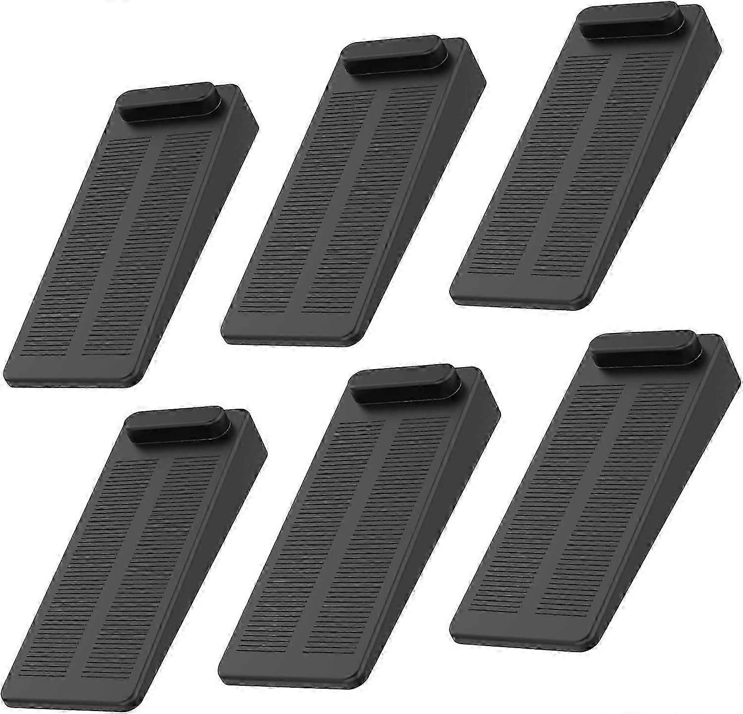 6pcs Adjustable Height Non-Slip Rubber Door Stops for Various Floor Types