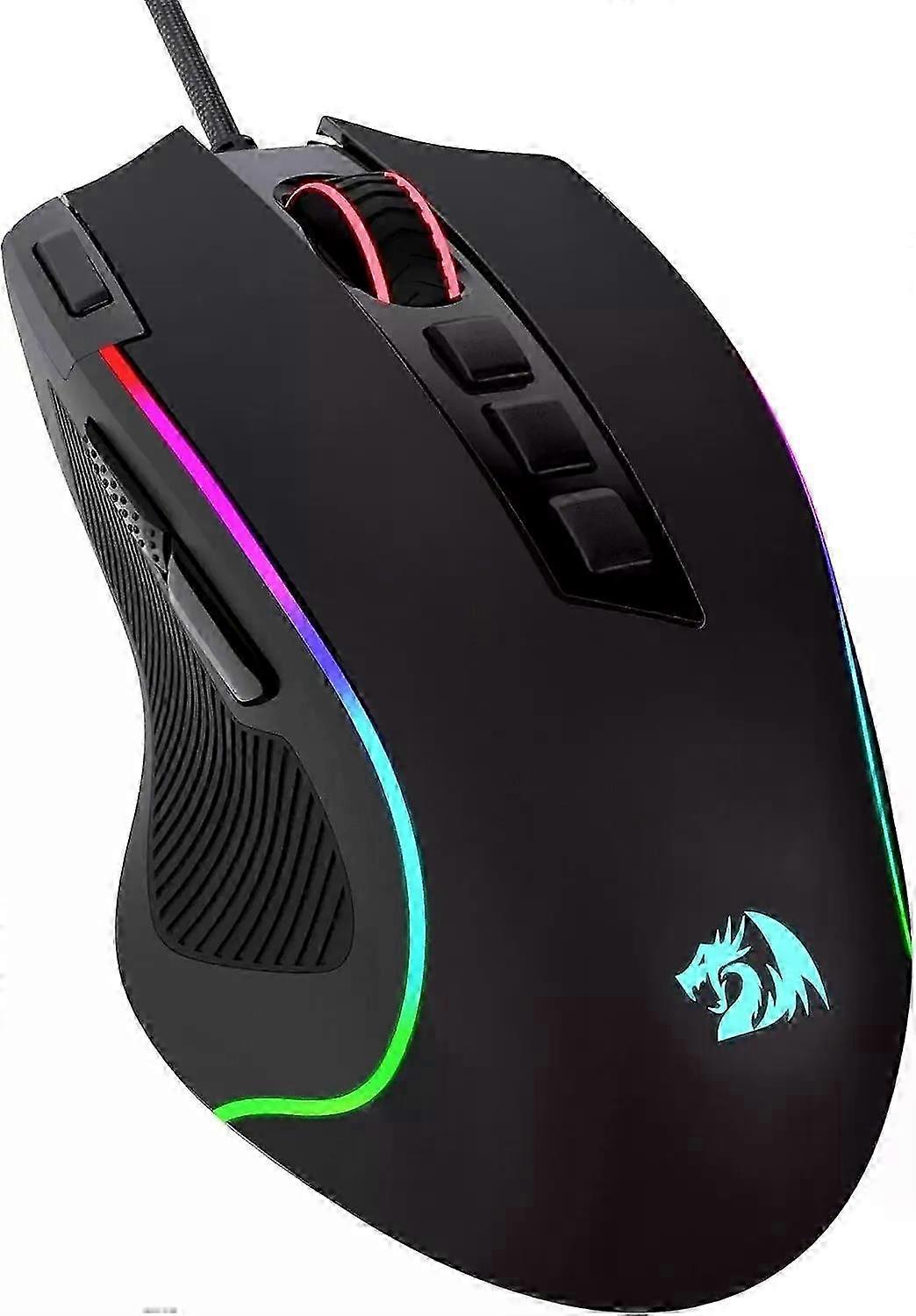 Wired Optical Gaming Mouse 8000 DPI with 11 Programmable Buttons, Suitable for Gaming Use, White