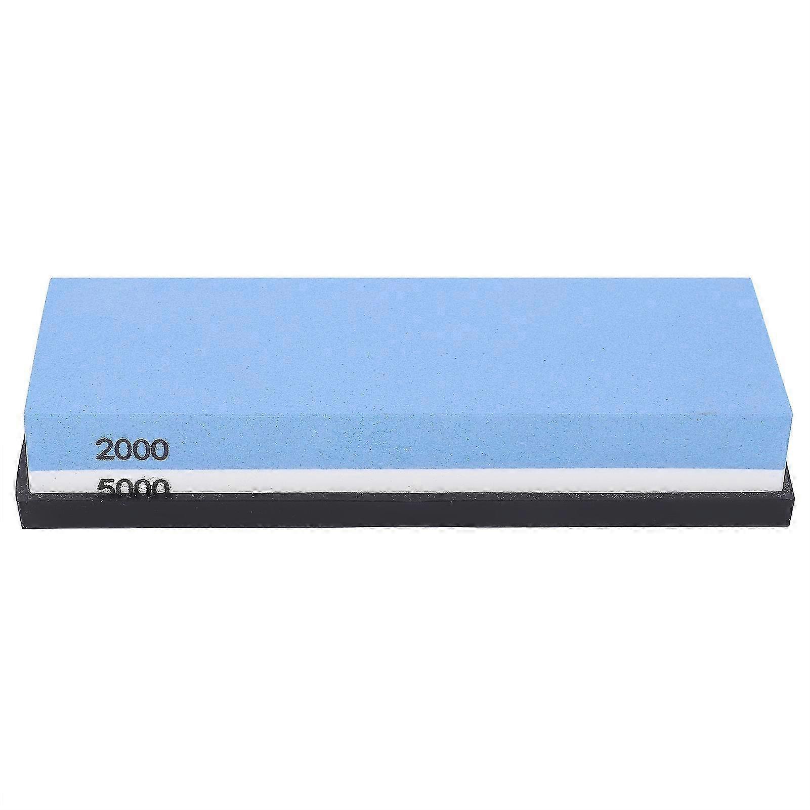 Double-Sided Whetstone Knife Sharpener Stone for Kitchen Household with Base 2000 5000 Mesh