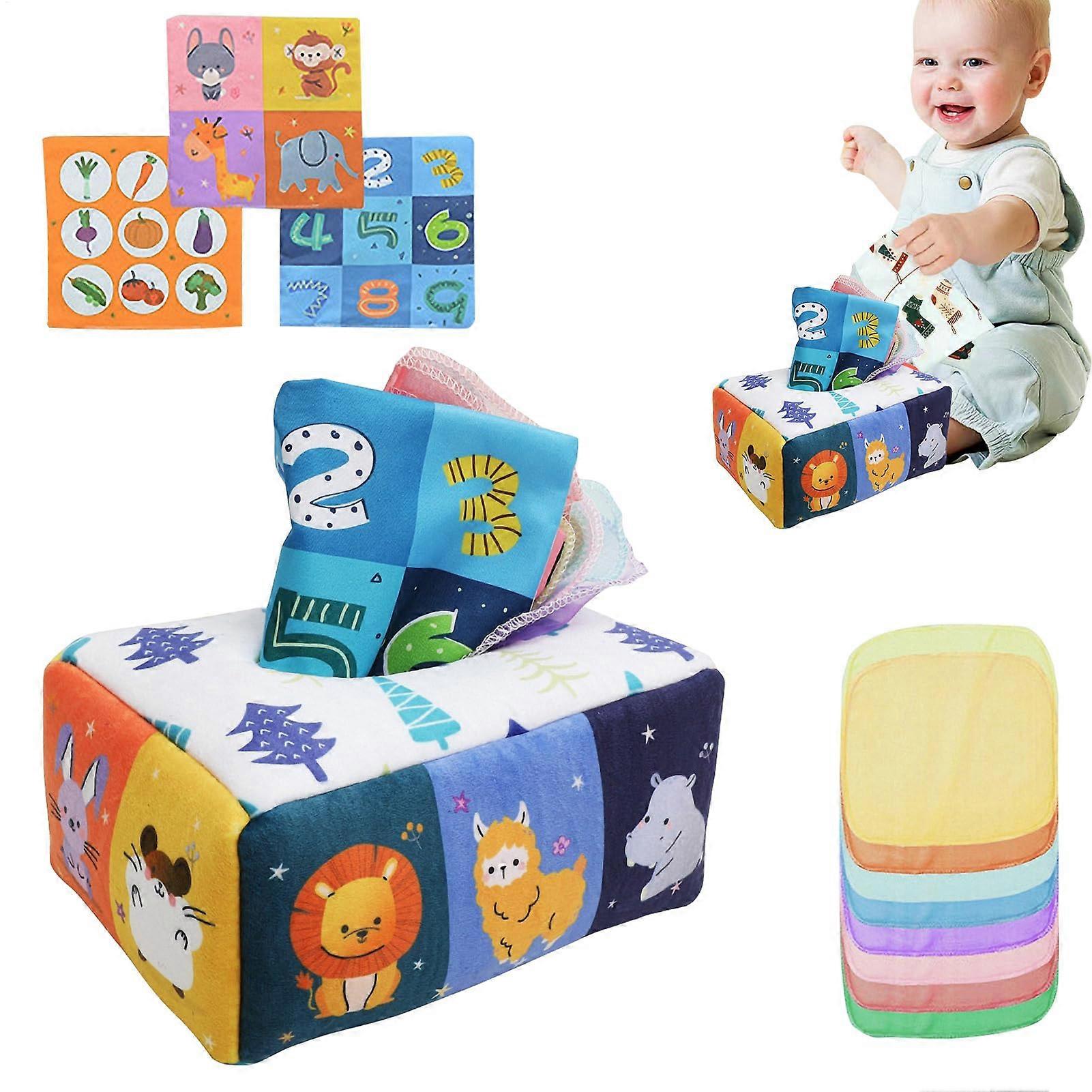 Sensory Toy Sound Book for Newborns, Compact Size with Simulated Cries, Crinkle Sounds, Musical Fabric Book