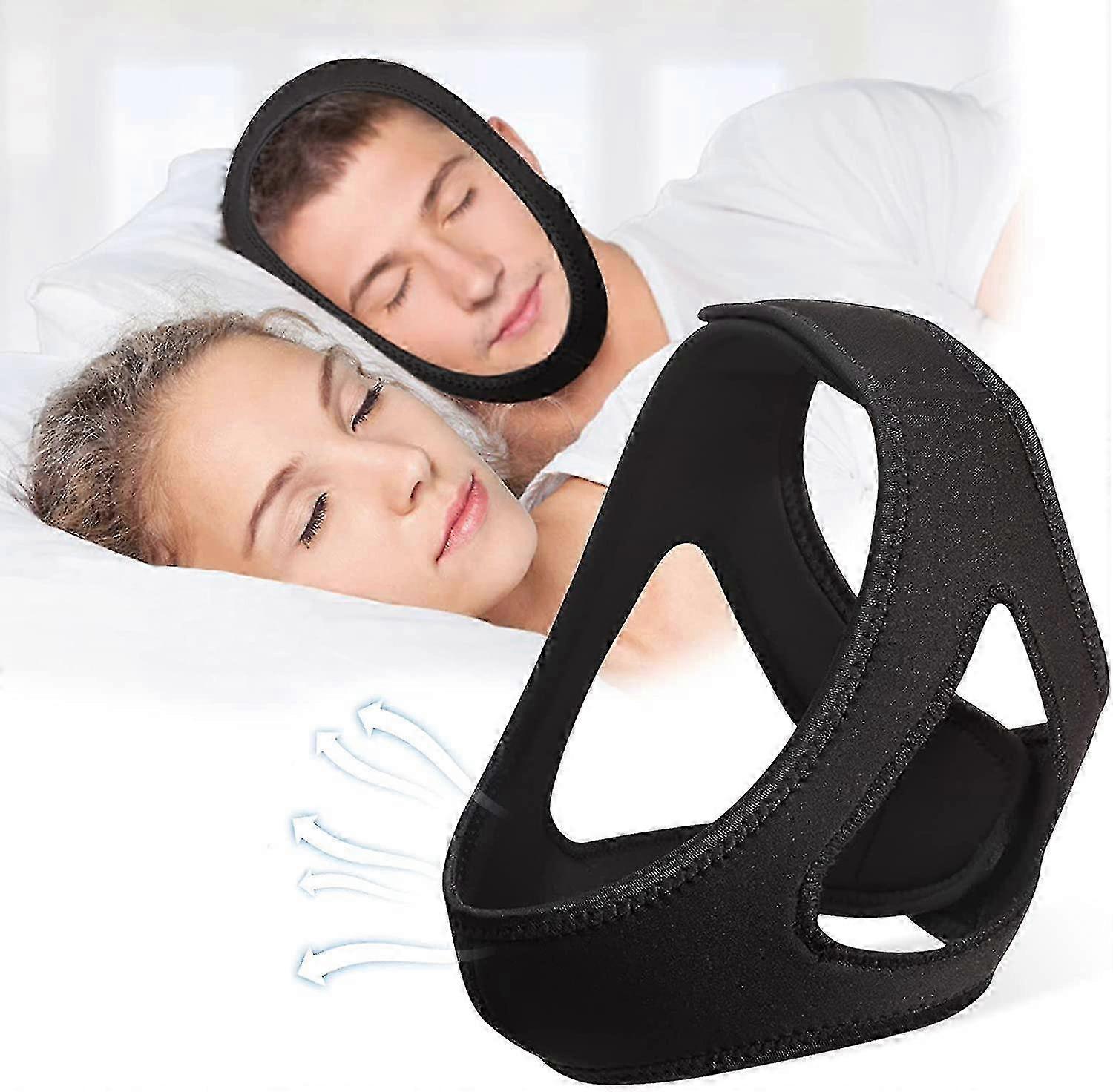 Adjustable Anti Snoring Chin Strap for CPAP Users, Effective Device to Stop Snoring