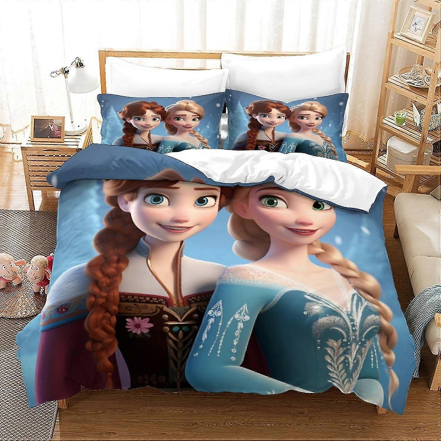 Conjunto de capa de edredom impresso em 3D, conjunto de cama de inverno de Natal com 2 fronhas, zíper oculto, adequado para adolescentes e adultos
