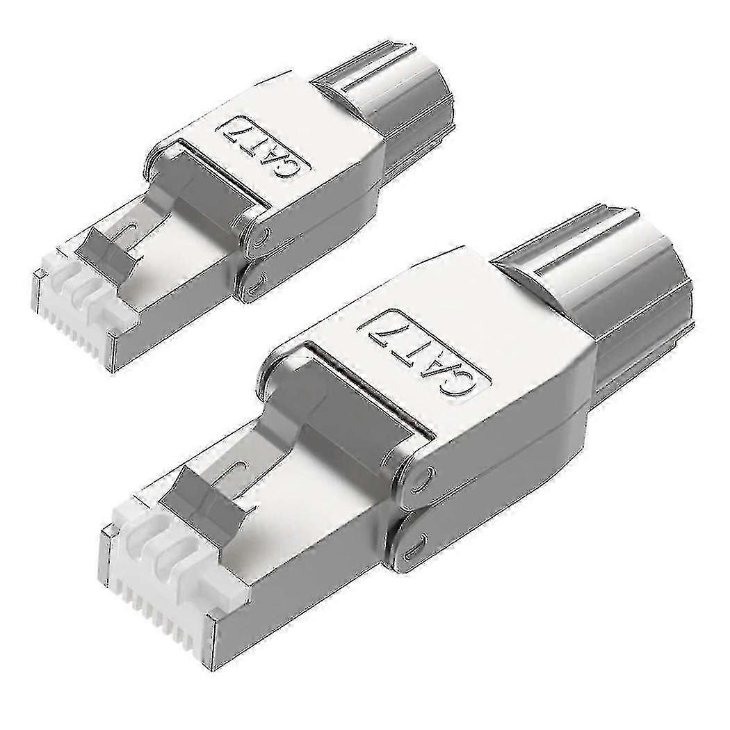 2 Pcs For Rj45 Cat7 Connectors Tool Free Shielded Toolless Modular Network Plug For Installation Ca