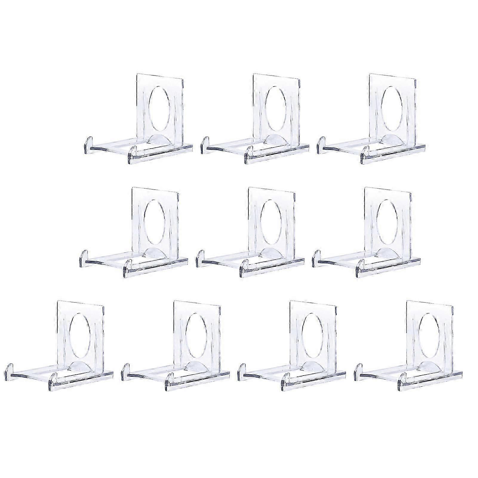 10Pcs Display Stand Adjustable Acrylic Plate Stand Set Transparent Picture Display Holders for Home Office Jikaix-Yvan