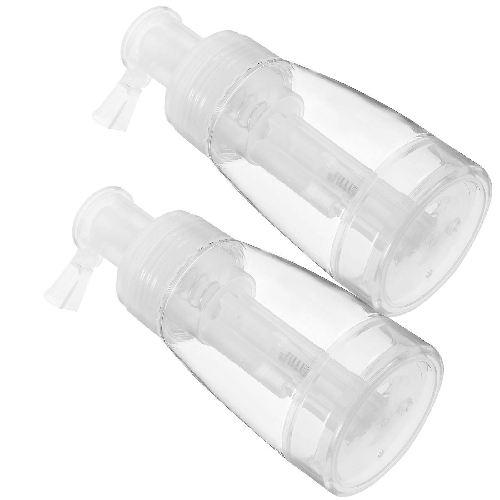 2pcs Refillable Powder Spray Bottles for Hairdressing and Barber Use – Transparent Plastic Dispenser with Nozzle