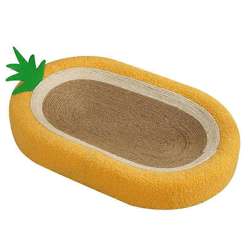 PineappleShaped Cat Scratching Bowl, Modern Oval Sisal Cat Scratcher