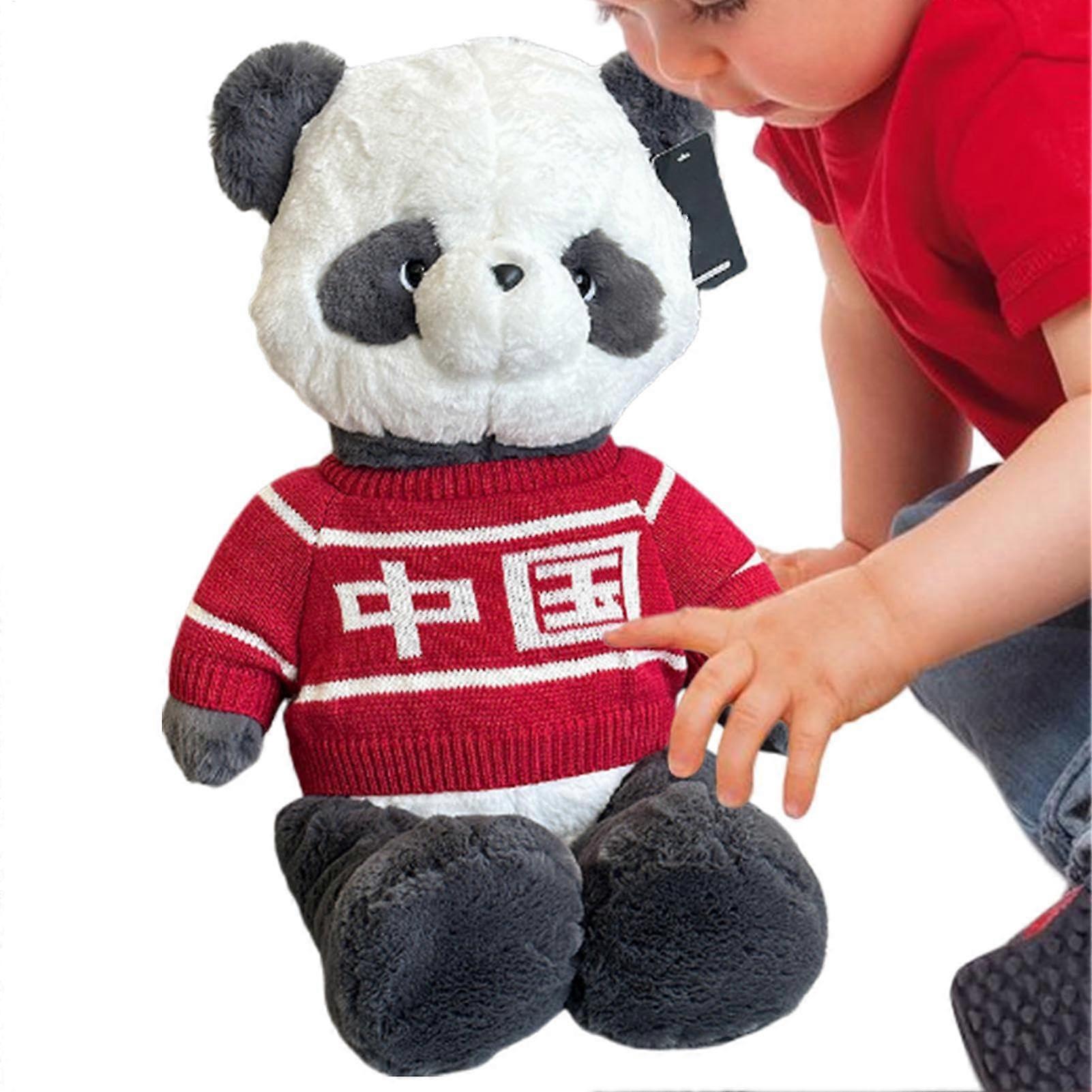 Chinese Panda Throw Pillow, Plush Panda Toy, Soft Fabric Cushion, Hugging Decor Pillow, Bedroom Christmas Decor