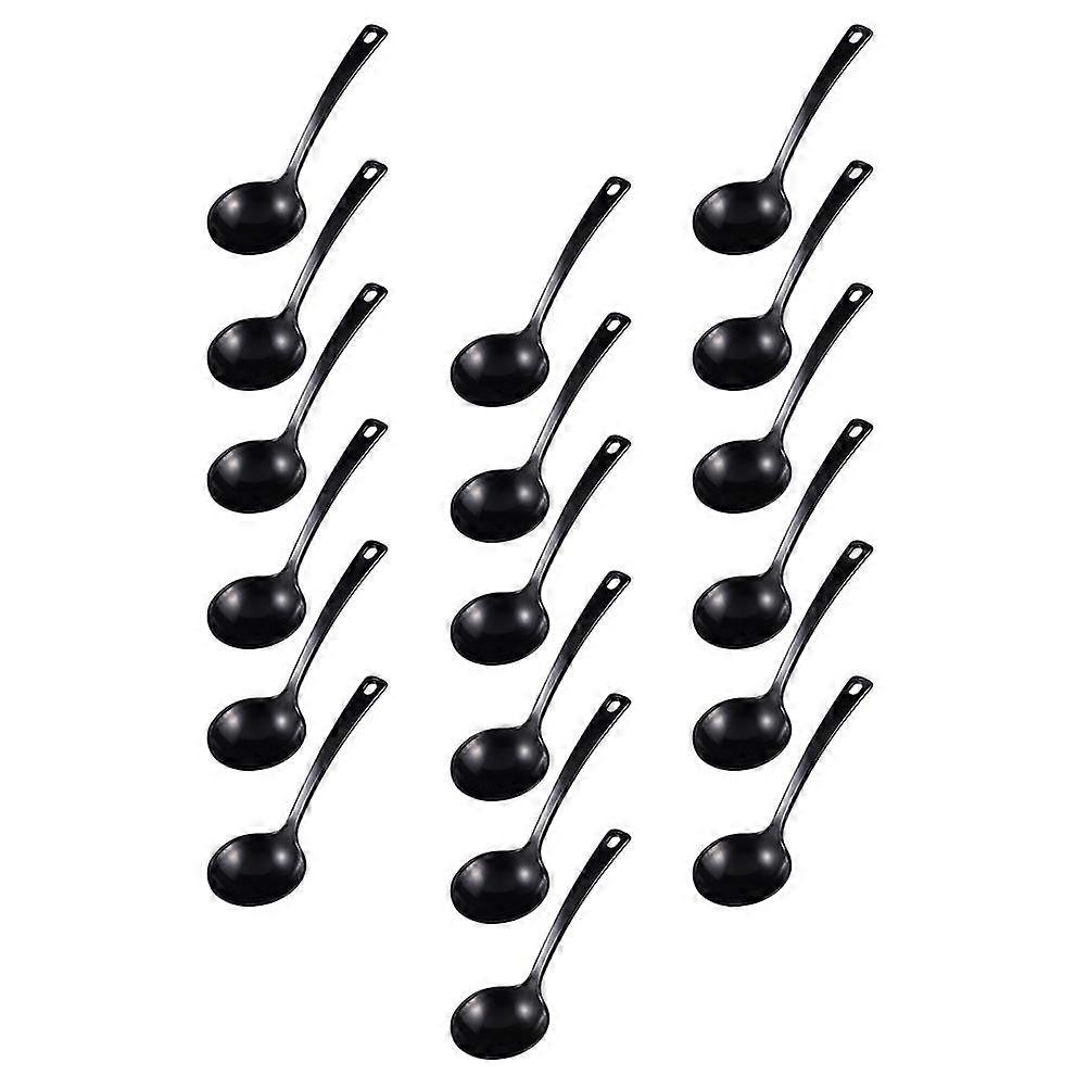 18pcs Black Soup PP Durable for Home Use with Ergonomic Design
