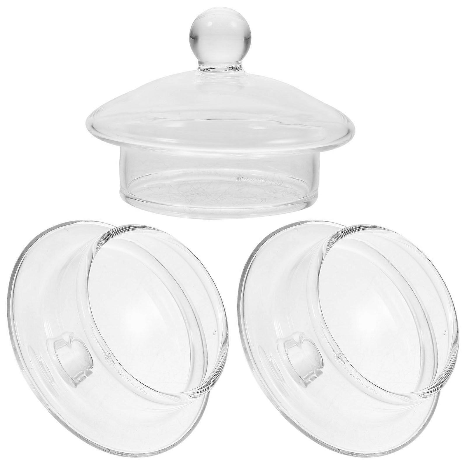 3pcs théière Couvercles en verre Bouilloire Bouilloire en verre de remplacement Couvercle de théière Couvercles de remplacement