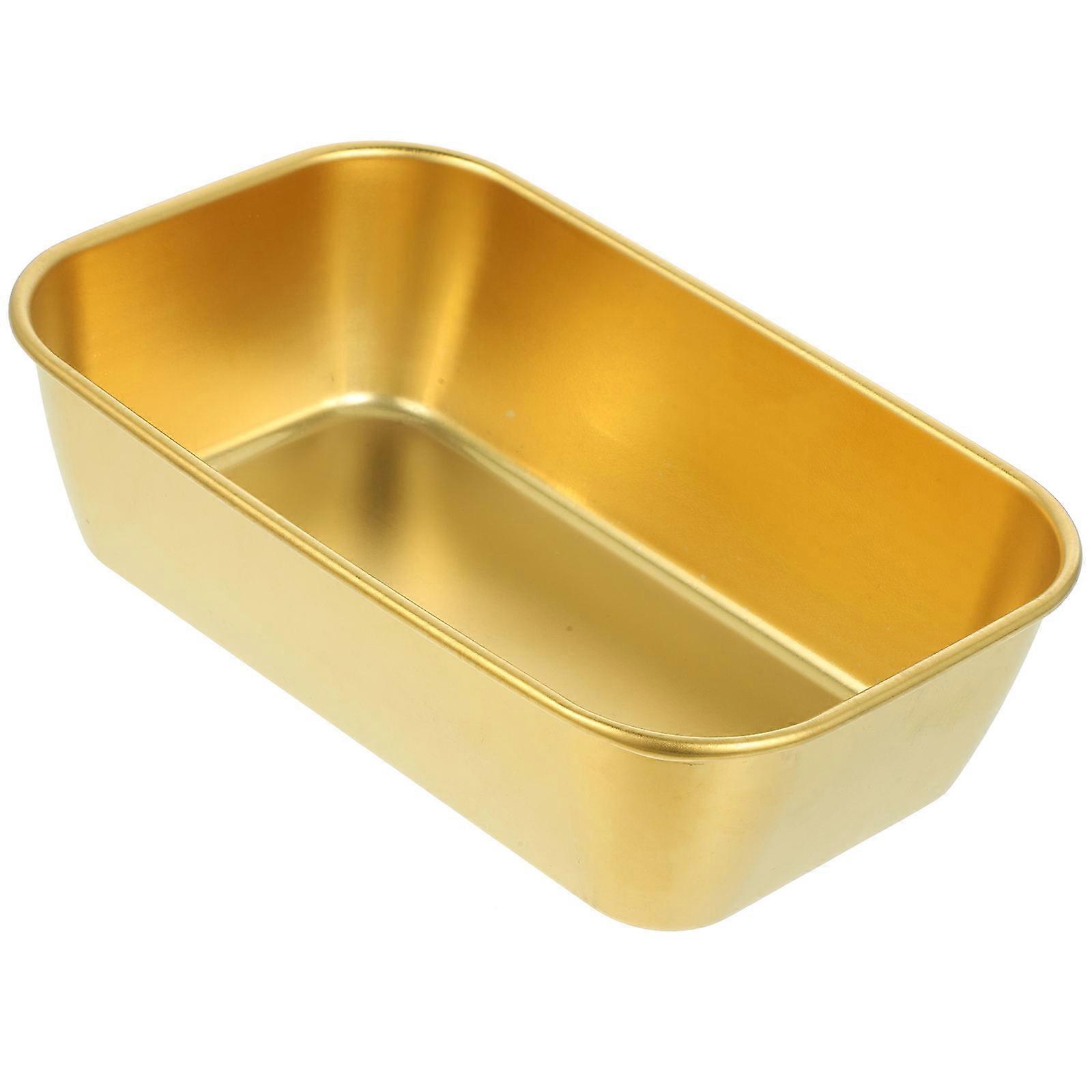 Dessert Storage Bowl Metal Party Decorative Serving Bowls Outdoor Use Golden 16.60X10.50X4.50CM Noodles Bowl 1Pcs